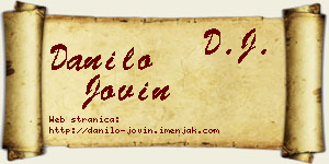 Danilo Jovin vizit kartica
